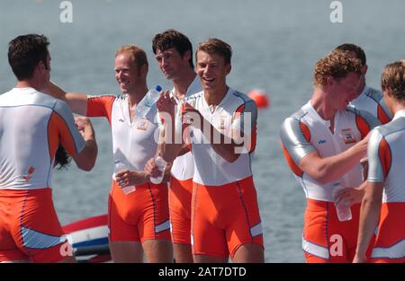 20040822 Olympic Games Athens Greece  [Rowing-Sun Finals day]  Lake Schinias.  Photo  Peter Spurrier email images@intersport-images.com   [Mandatory Credit Peter Spurrier/ Intersport Images] Stock Photo