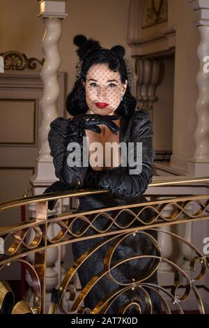 Dita Von Teese at the Palladium Theatre in London, to promote her new