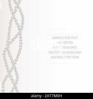 Gray background with pearl necklace. Vector illustration. eps 10 Stock Vector
