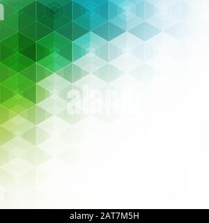 Brochure design template, abstract hexagon background Stock Vector