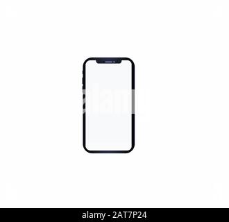 Smartphone web icon on isolated white background. Vector icon for web site - communication and communication Stock Vector