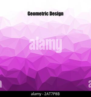 Abstract purple triangular background. Vector graphics Stock Vector