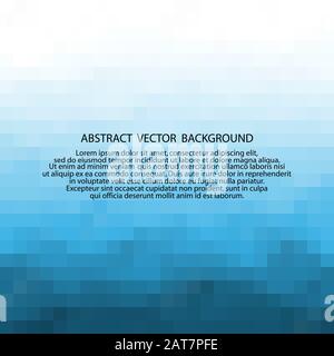 Blue pixel abstract background. squares. presentation template Stock Vector