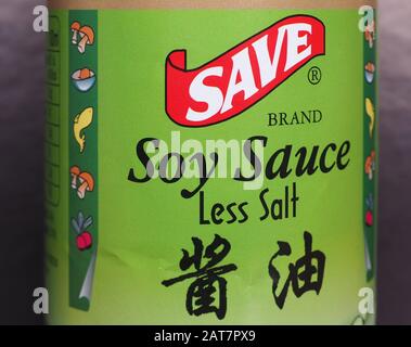 MILAN, ITALY - CIRCA JANUARY 2020: Save Soy Sauce Stock Photo