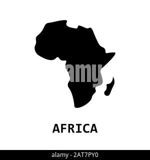 Africa map icon. Simple drawing. Isolated vector illustration. Stock Vector