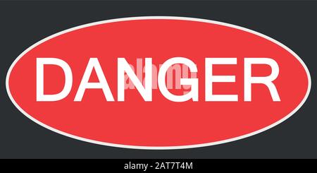 Danger sign. Blank danger sign in red, black and white colors with empty space for text message, vector illustration. Stock Vector