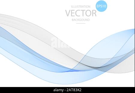 blue and gray wave. abstract background. vector pattern Stock Vector