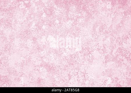 sponge painted pink wall background with mottled paint texture pattern Stock Photo