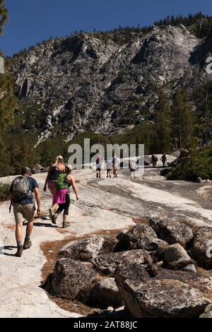 Pyramid Peak Trail Glacial valley Eldorado National Forest California
