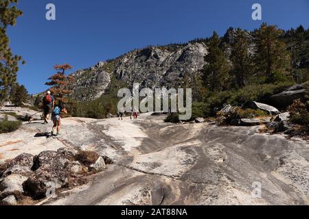 Pyramid Peak Trail Glacial valley Eldorado National Forest California