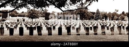 JOHNSTOWN, PA, UNITED STATES - Aug 31, 2017: An eerie view of the unknown victims of the 1889 Johnstown flood. Stock Photo