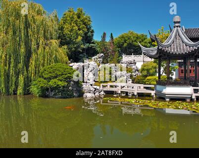 Lan Su Chinese Garden in Portland Oregon Stock Photo