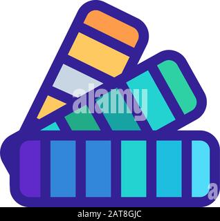 Color palette icon vector. Isolated contour symbol illustration Stock Vector