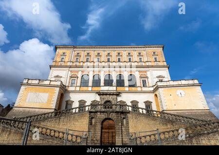 Caprarola (VT), Italy - January 27, 2020: The Villa Farnese is located in the town of Caprarola near Viterbo, northern Lazio, Italy. The ancient Mannerist palace was built by the Farnese family 1575. Stock Photo