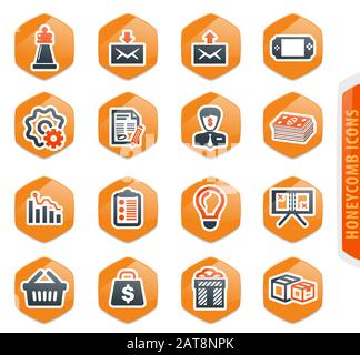 Marketing icons set Stock Vector