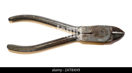 Pliers and cutters on a white background. Stock Photo