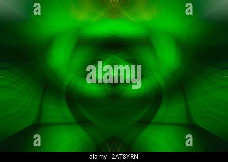 Abstract multicolored forms, green, black Stock Photo