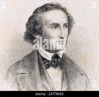 FELIX MENDELSSOHN (1809-1847) German composer about 1840 Stock Photo