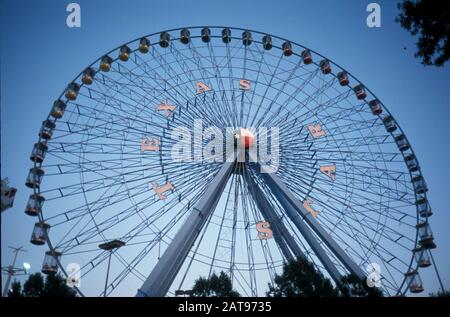 Dallas, Texas: State Fair of Texas's Texas Star Ferris wheel, 216-foot tall amusement ride, 2nd-largest in North America, installed in 1985. ©Bob Daemmrich Stock Photo