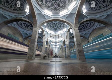Alisher Navoi Metro Station in Tashkent, Uzbekistan Stock Photo
