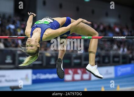 Karlsruhe, Germany. 31st Jan, 2020. Yuliya Levchenko (Ukraine/high jump). GES/Athletics/Indoor Meeting Karlsruhe | IAAF World Indoor Tour, January 31, 2020 | usage worldwide Credit: dpa/Alamy Live News Stock Photo