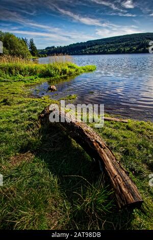Llwyn-on is the largest and southernmost of the three reservoirs in the Taf Fawr valley in South Wales Stock Photo