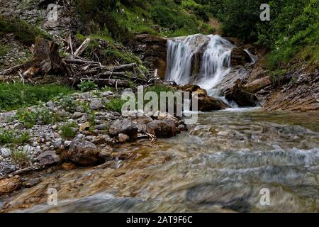 Small waterfall in Austria Stock Photo