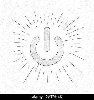 Symbol of Power -  Icon On/Off Switch Concept -  Vector Illustration Stock Vector