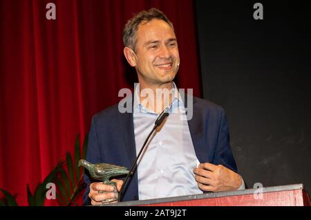 Daniele Ganser bei der Verleihung des Bautzener Friedenspreises im Theater in Bautzen  am 29.01.2020 Stock Photo