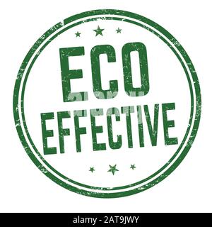 Eco effective sign or stamp on white background, vector illustration Stock Vector