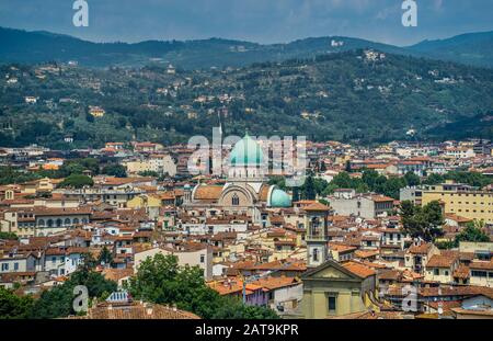 Italian and Moorish Revival style Great Synagogue of Florence or Tempio Maggiore, Florence, Tuscany, Italy Stock Photo