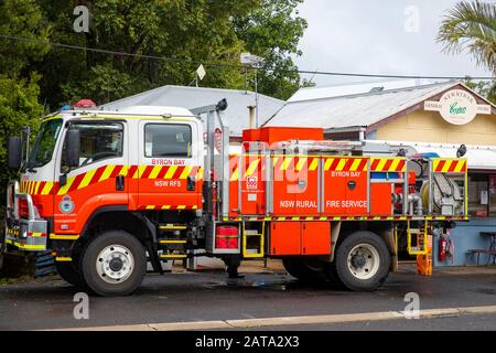 NSW RFS rural fire service fire truck tender in Northern New South Wales,Australia Stock Photo