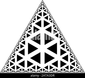 Fractal Triangle - Vector Op Art Stock Vector