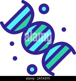 The chemical composition of the analysis is an icon vector. Isolated contour symbol illustration Stock Vector