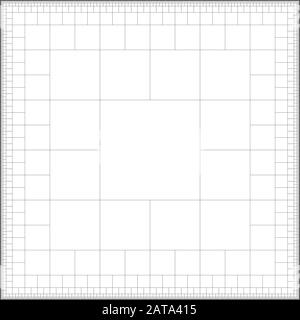 Checkered Fractal - Optical Illusion - Vector Op Art Stock Vector