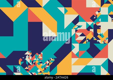 Tangram Graphic Pattern  - Abstract Vector Design Stock Vector