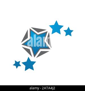 excellence top rank 5 five star logo design. premium good rate symbol vector sign Stock Vector