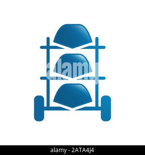 utility tool for towing boat trailer logo design vector illustrations Stock Vector