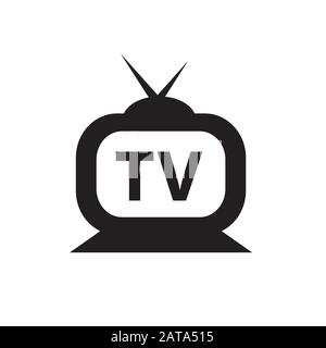 abstract monitor tv logo design vector graphic design illustration Stock Vector