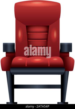 theater chair icon over white background Stock Vector