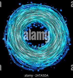 Blue shining Ring with Bokeh Effect   - Vector Hank Stock Vector