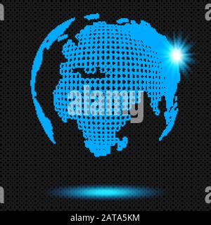 Blue shining transparent earth globe Stock Vector Image & Art - Alamy