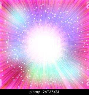 Sun Shine Outburst with Twinkles - Vector Radiant Sun Rays Stock Vector