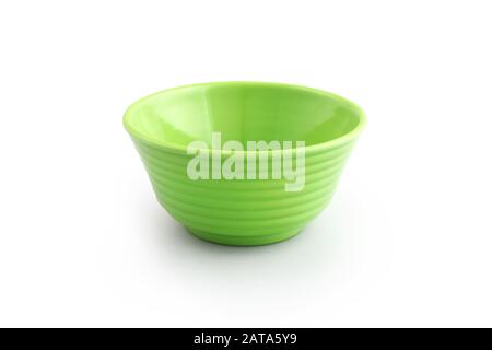 Indian made plastic bowl isolated on white background Stock Photo