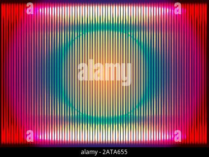 Ribbed Abstract Shining Hi Tech Background - Vector Glowing HUD Futuristic Design Stock Vector