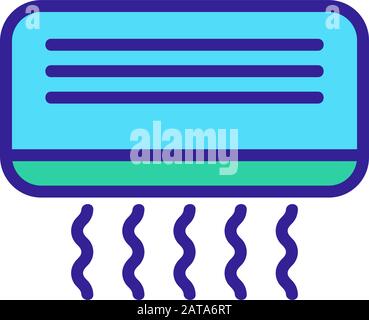 Air conditioner icon vector. Isolated contour symbol illustration Stock Vector