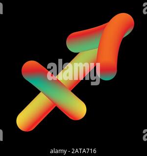 Vector Astrological Mystical   Diagram Symbol - Sigh of  Sagittarius or Archer Stock Vector
