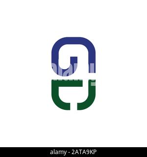 Initial letter gd or dg logo vector design template Stock Vector