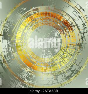 Vector HiTech Element - Technology Diagram Concept - Vector Graphic Template Stock Vector