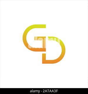 Initial letter gd or dg logo vector design template Stock Vector